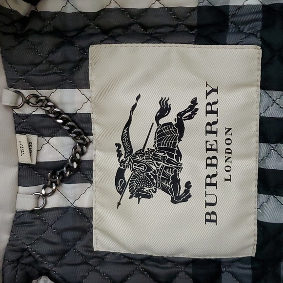 5K Burberry London runway aviator trench coat fox lamb fur quilted plaid US 2 4 - Picture 14 of 17